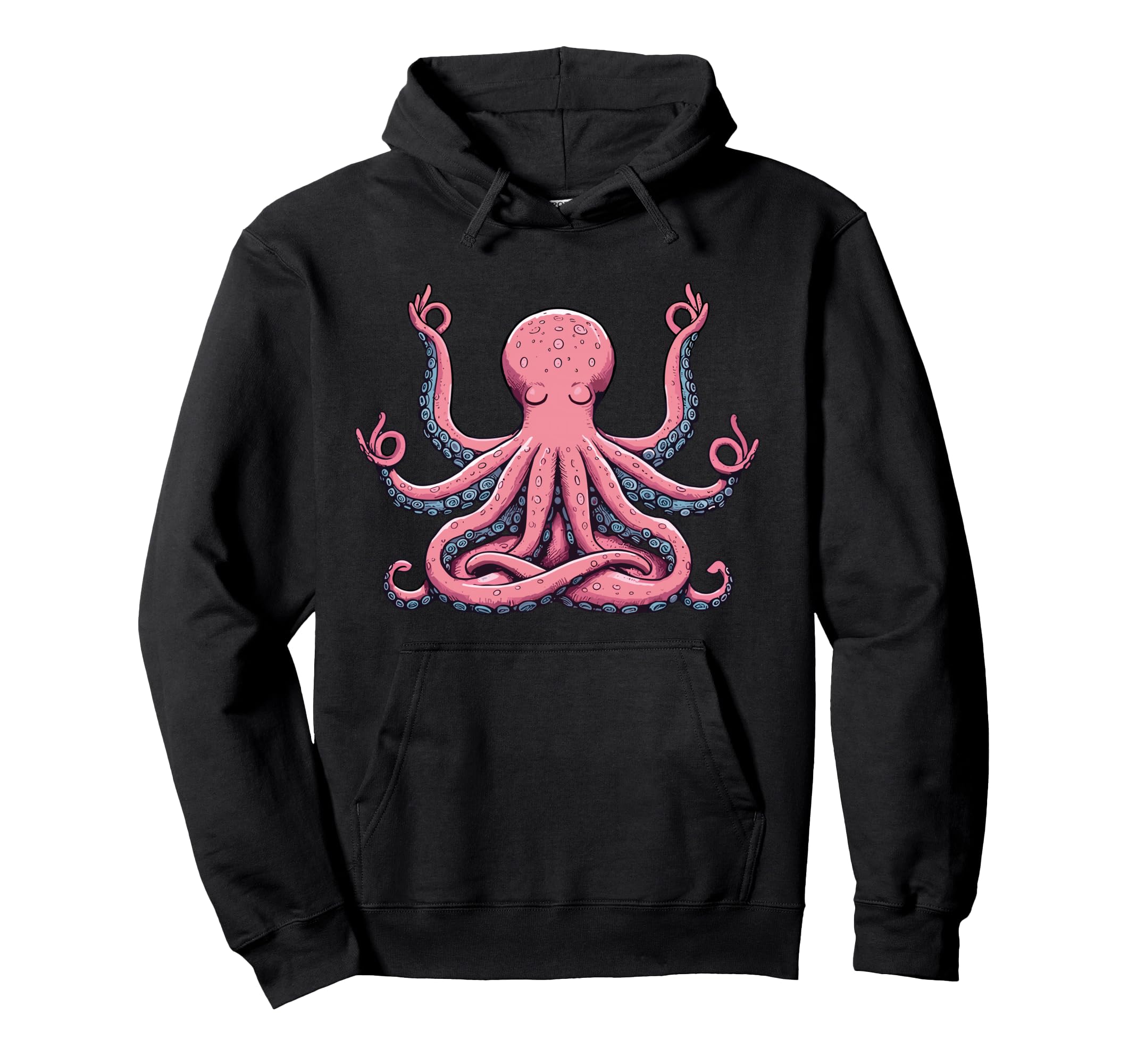 Meditation Octopus Yoga Pose Relaxing Hoodie - Novelty Apparel for Adults - T-Shirt, Sweatshirt, Hoodie