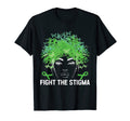 Butterfly Fight Stigma May Green Mental T-Shirt - Minimalist Print Unisex - T-Shirt, Sweatshirt, Hoodie