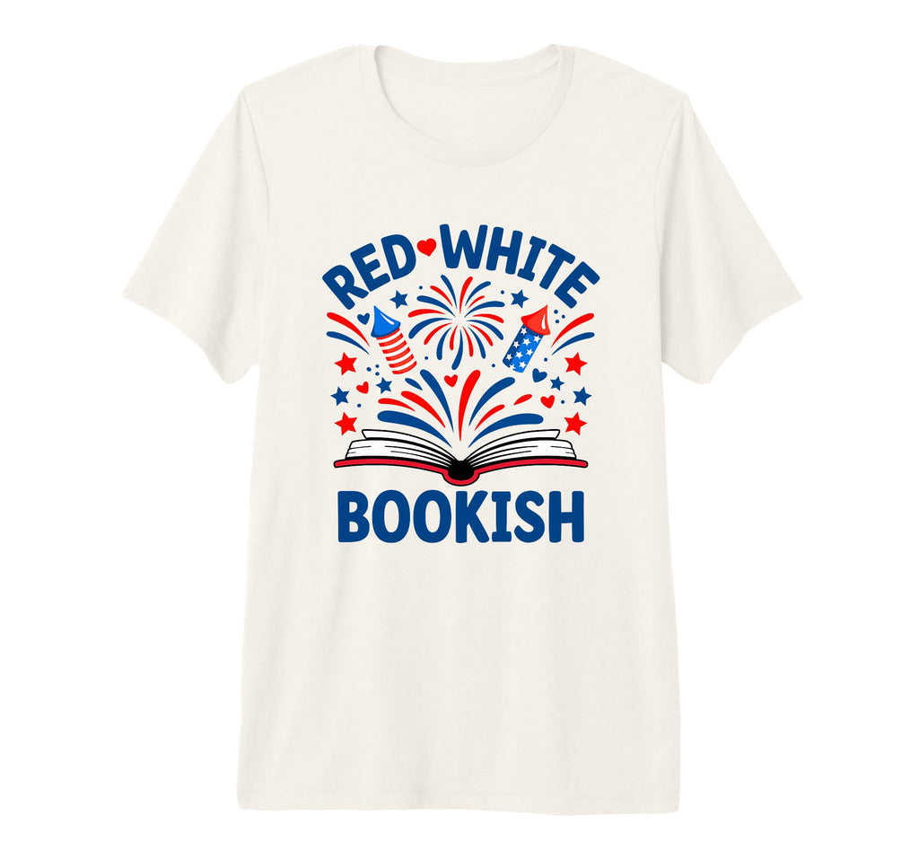 Book Fireworks Red White Bookish Tri T-Shirt - Graphic Print Men Women - T-Shirt, Sweatshirt, Hoodie