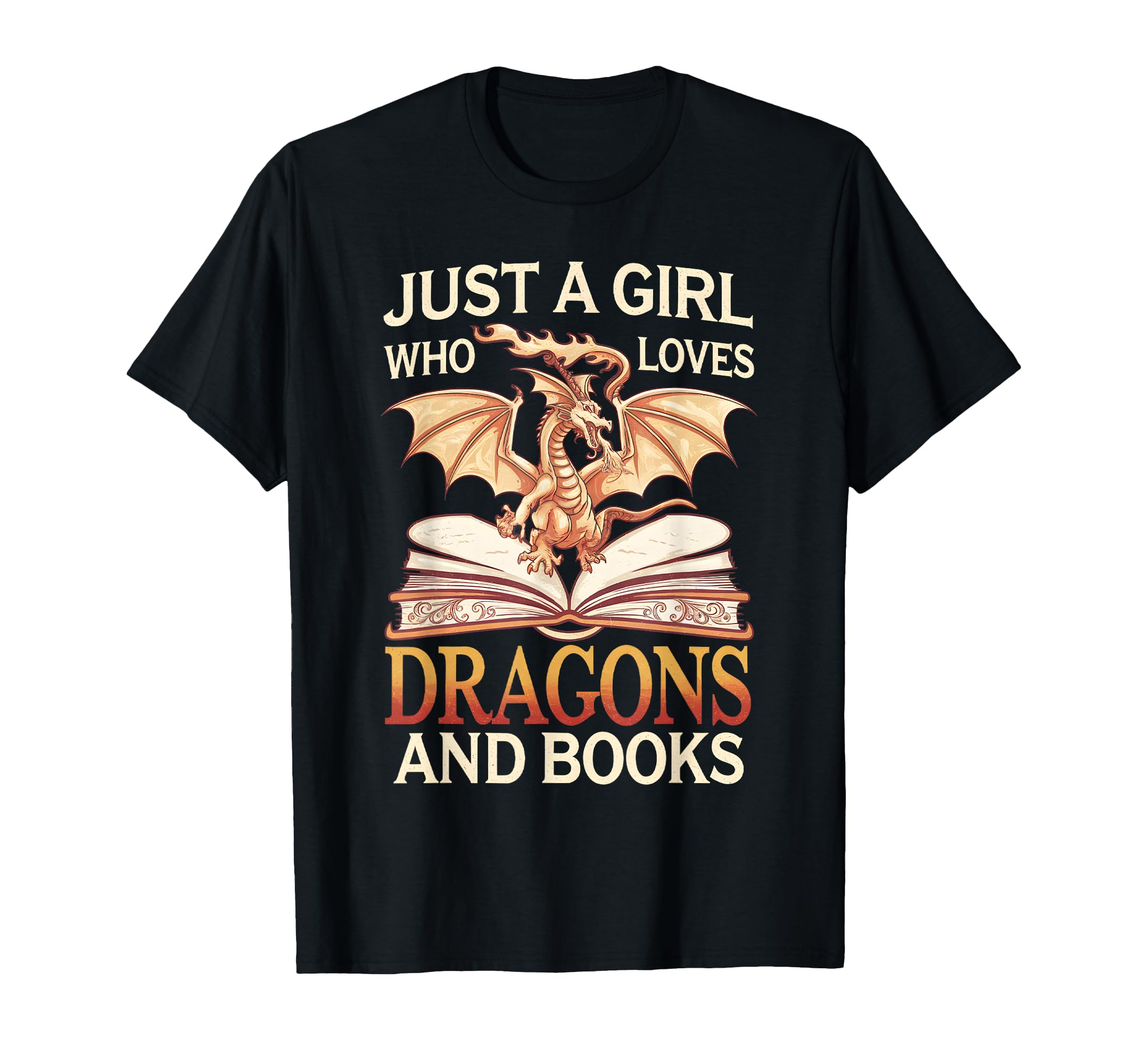 Just Who Loves Dragons And Books T-Shirt - Aesthetic Graphic for Adults - T-Shirt, Sweatshirt, Hoodie