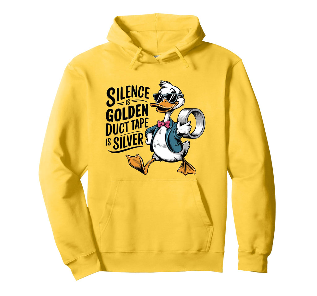 Sarcastic Duck Funny Introvert Duct Tape Hoodie - Novelty Apparel Unisex - T-Shirt, Sweatshirt, Hoodie