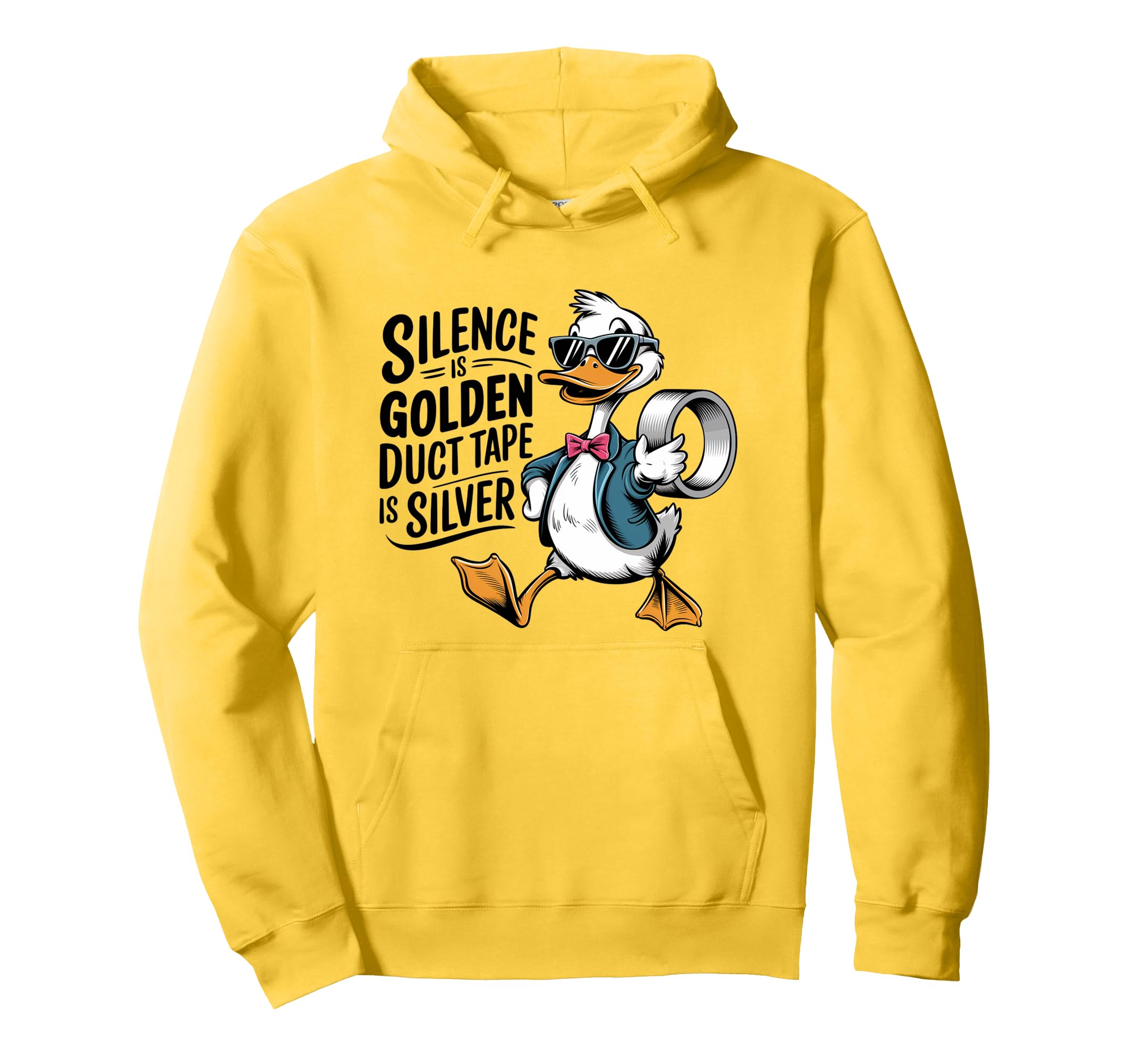 Sarcastic Duck Funny Introvert Duct Tape Hoodie - Novelty Apparel Unisex - T-Shirt, Sweatshirt, Hoodie