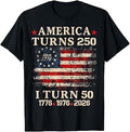 Vintage America Turns 250 I Turn 50 1976 50Th Birthday T-Shirt Unisex T-shirt, Sweatshirt, Hoodie, Long Sleeve Tee - T-Shirt, Sweatshirt, Hoodie