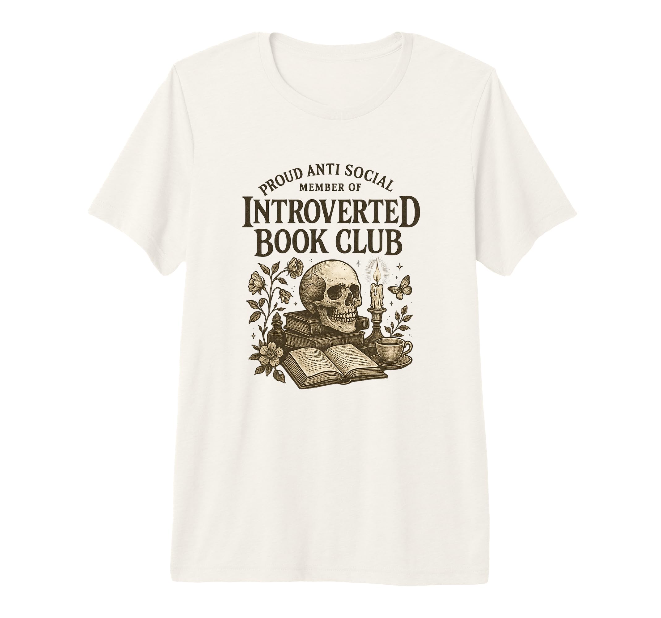 Introverted Book Club Member Anti Social T-Shirt - Custom Art Print Unisex - T-Shirt, Sweatshirt, Hoodie