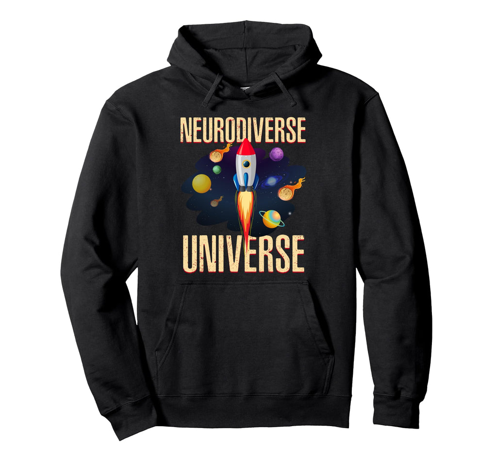 Neurodiversity Universe Asd Brain Hoodie - Novelty Apparel Men Women - T-Shirt, Sweatshirt, Hoodie