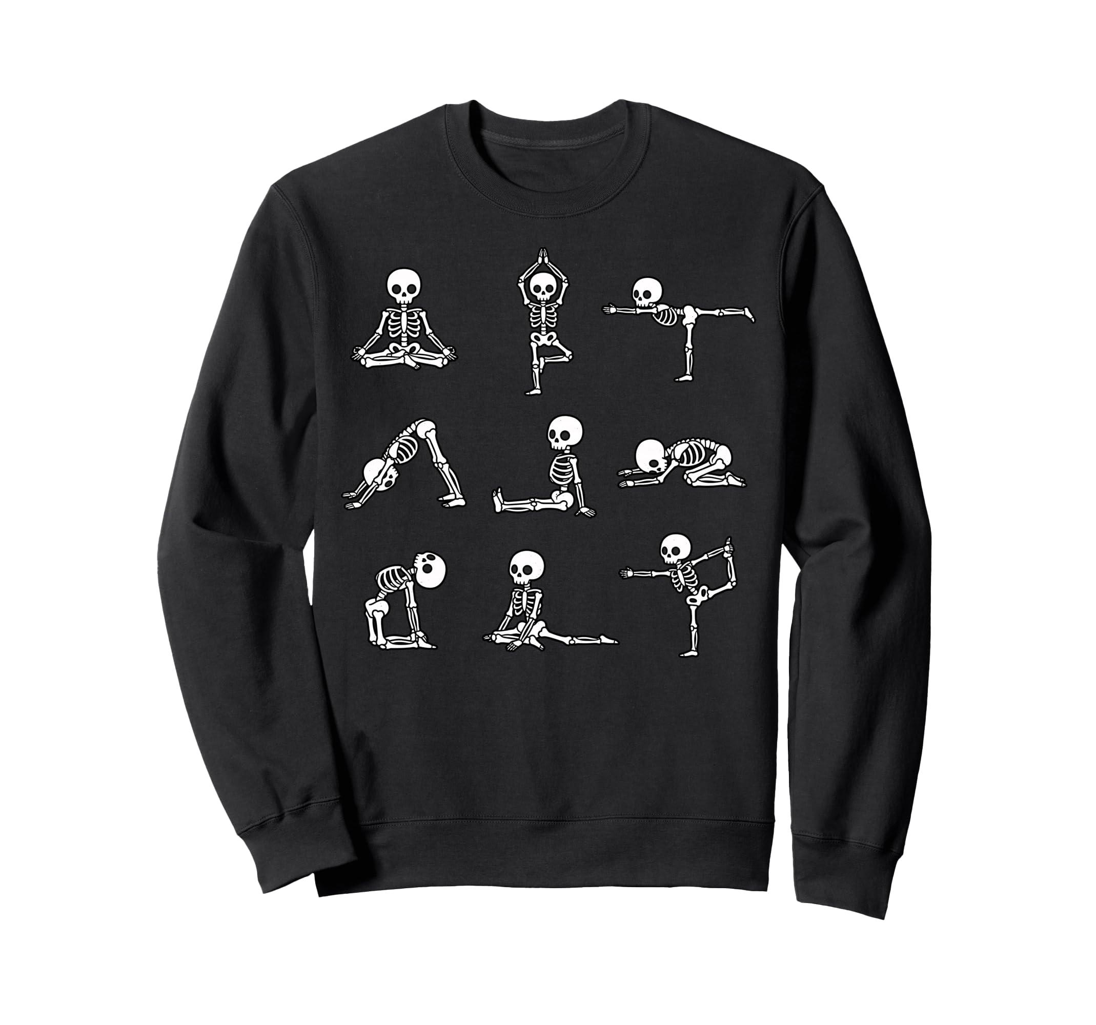 Funny Skeletons Yoga Meditation Sweatshirt - Fun Novelty Design Men Women - T-Shirt, Sweatshirt, Hoodie