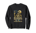 My Social Battery Is 3 Please Sweatshirt - Aesthetic Graphic Men Women - T-Shirt, Sweatshirt, Hoodie