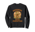 Progress Over Perfection Western Frog Sweatshirt - Minimalist Print Unisex - T-Shirt, Sweatshirt, Hoodie