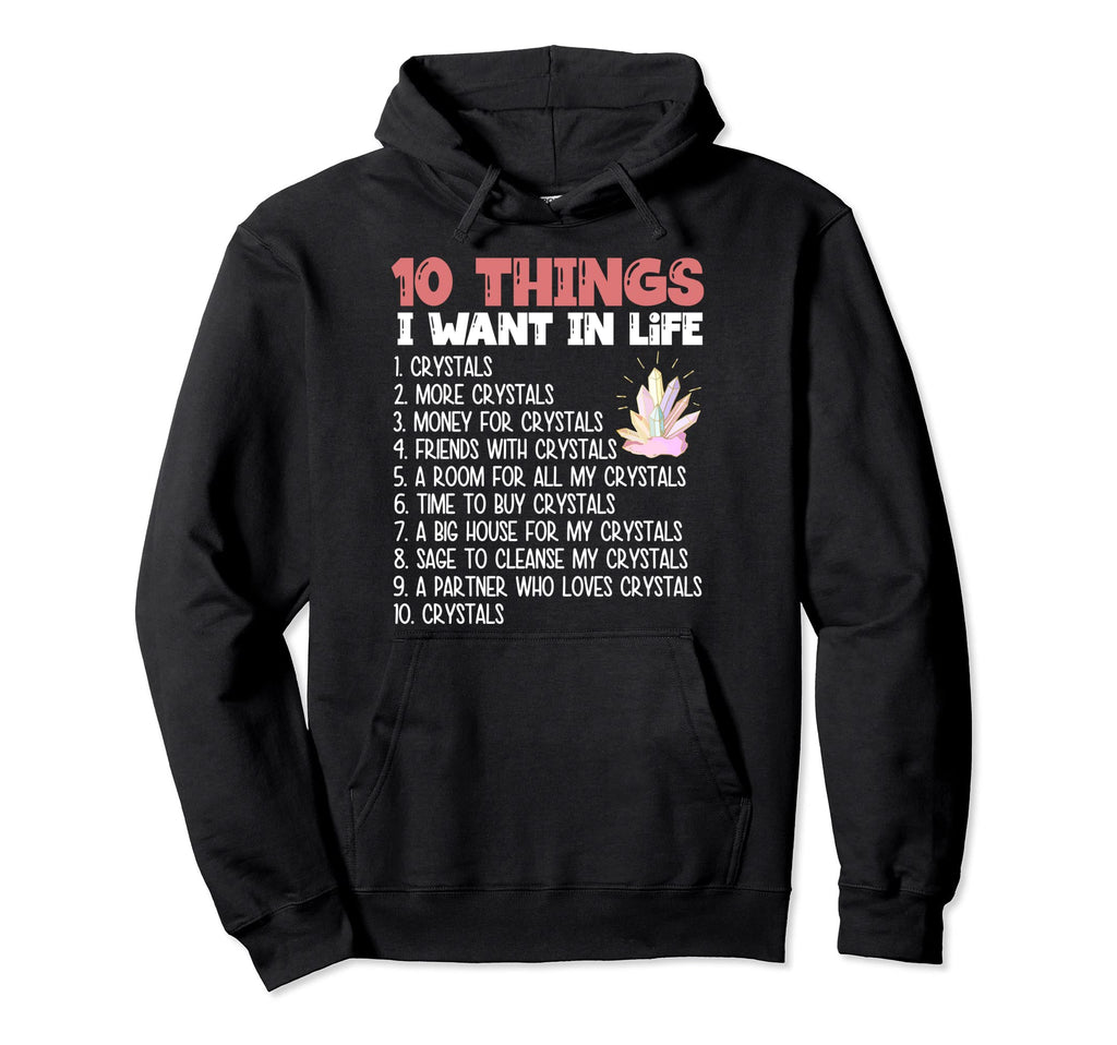 Funny Crystals Chakra Healing Crystal Hoodie - Novelty Apparel Unisex - T-Shirt, Sweatshirt, Hoodie