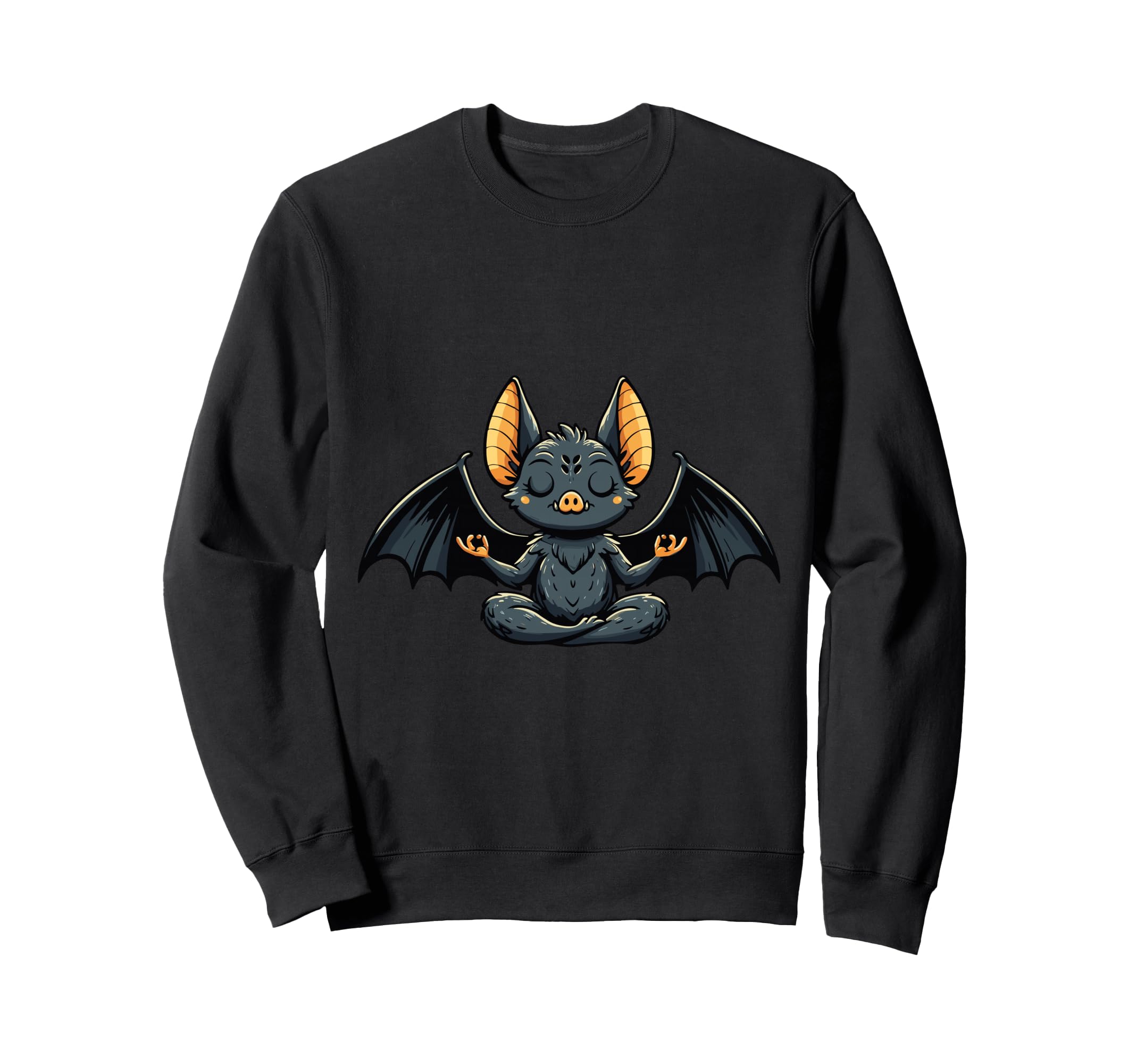 Meditation Bat Yoga Pose Relaxing Sweatshirt - Aesthetic Graphic Unisex - T-Shirt, Sweatshirt, Hoodie