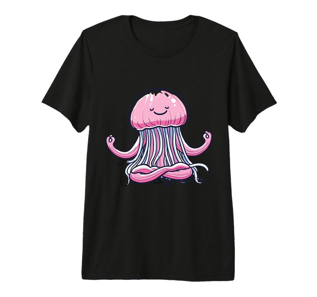 Meditation Jellyfish Yoga Pose Relaxing T-Shirt - Trendy Graphic Men Women - T-Shirt, Sweatshirt, Hoodie