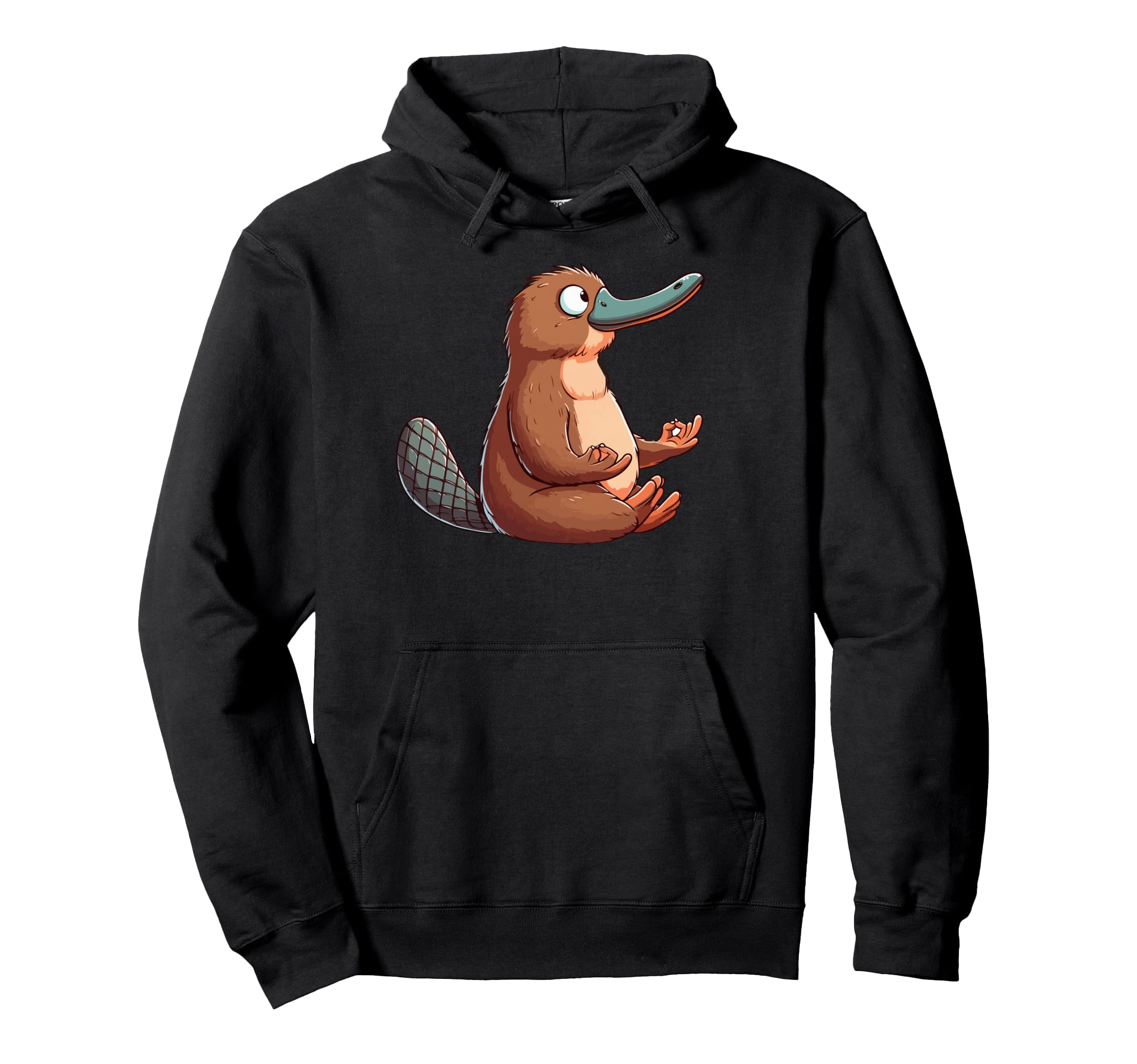 Meditation Platypus Yoga Pose Relaxing Animal Hoodie - Graphic Print Unisex - T-Shirt, Sweatshirt, Hoodie