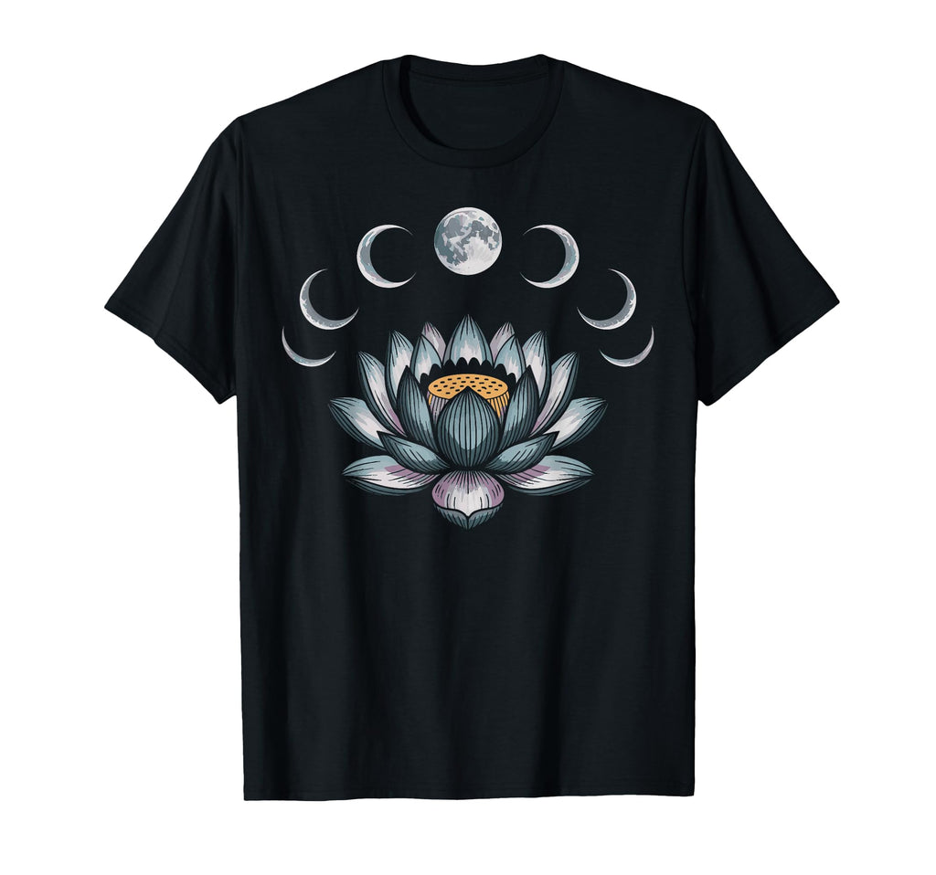 Lotus Flower Moon Phases Zen Yoga T-Shirt - Streetwear Style for Adults - T-Shirt, Sweatshirt, Hoodie
