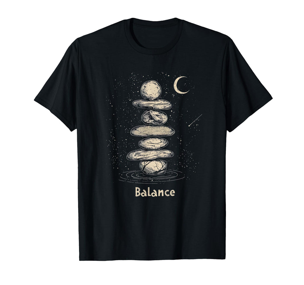 Zen Balancing Stones Art Mindfulness T-Shirt - Custom Art Print for Adults - T-Shirt, Sweatshirt, Hoodie