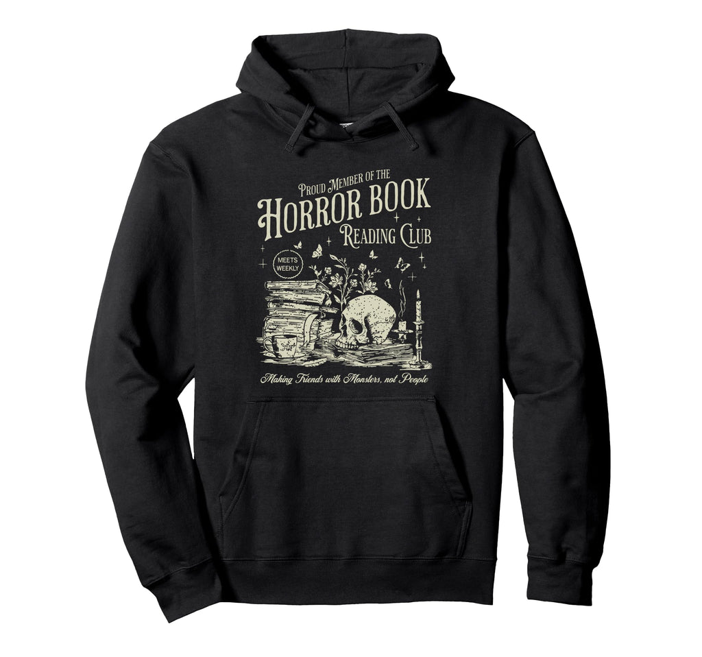 Horror Book Reading Club Gothic Hoodie - Custom Art Print Men Women - T-Shirt, Sweatshirt, Hoodie