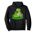 Turtle Nerd Book Glasses Hoodie - Graphic Print Men Women - T-Shirt, Sweatshirt, Hoodie