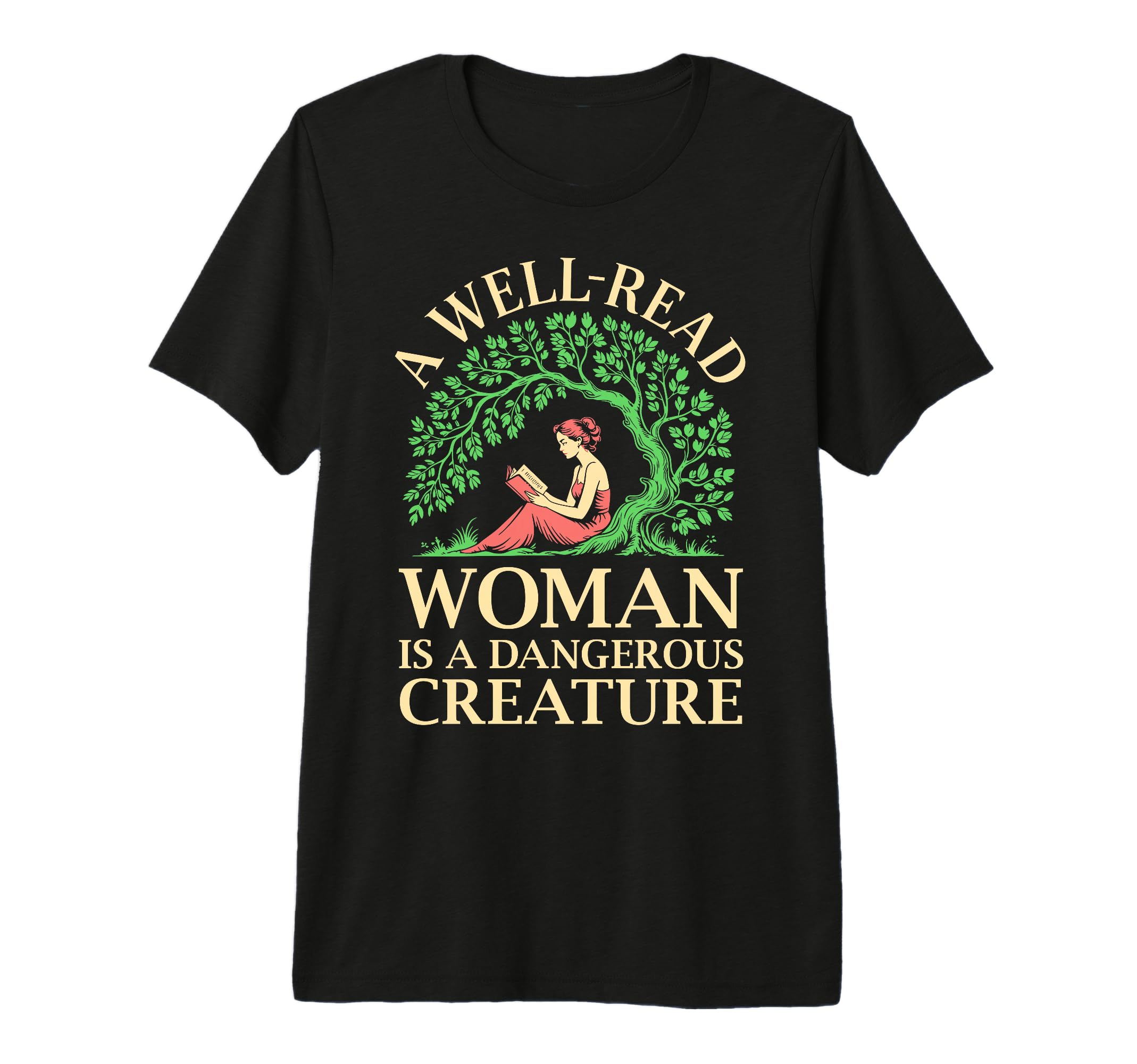 Well Read Is Dangerous Creature Bookworm T-Shirt - Minimalist Print Unisex - T-Shirt, Sweatshirt, Hoodie