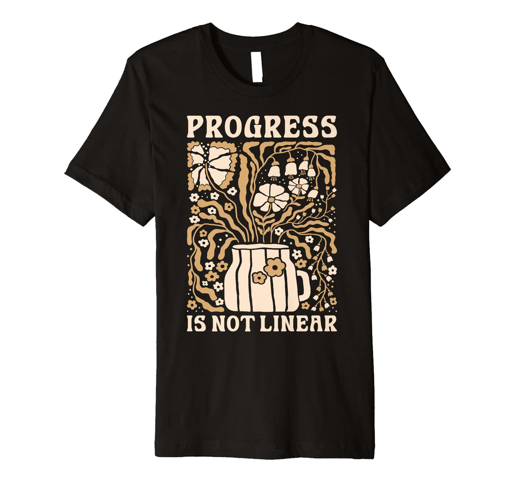 Progress Is Not Linear School T-Shirt - Unique Graphic for Adults - T-Shirt, Sweatshirt, Hoodie