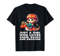 Just Who Loves Anime Dragons And Books T-Shirt - Aesthetic Graphic Unisex - T-Shirt, Sweatshirt, Hoodie