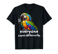 Everyone Copes Differently Funny Macaw T-Shirt - Aesthetic Graphic Unisex - T-Shirt, Sweatshirt, Hoodie