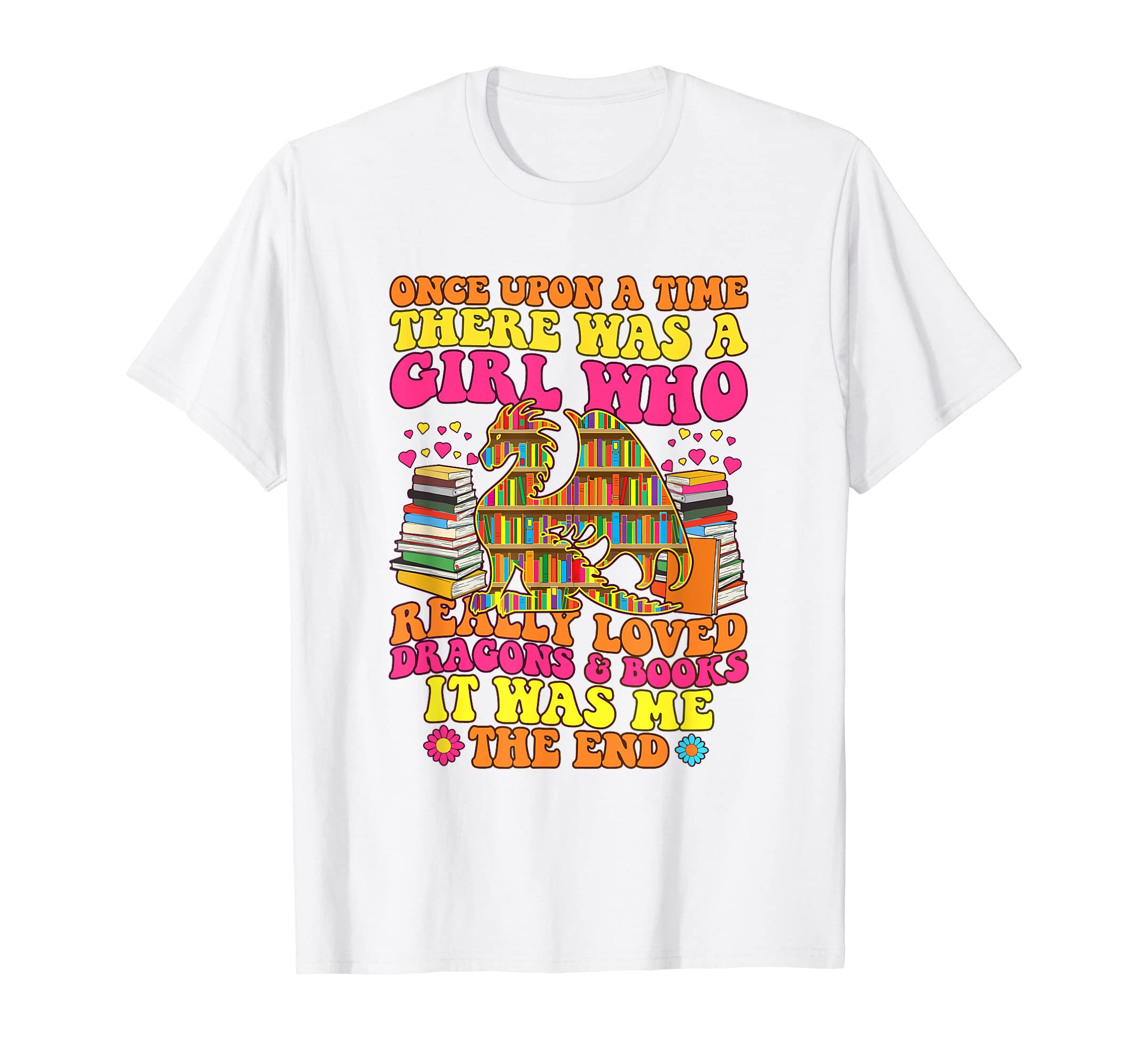 Dragons And Books Reading Lovers T-Shirt - Custom Art Print for Adults - T-Shirt, Sweatshirt, Hoodie
