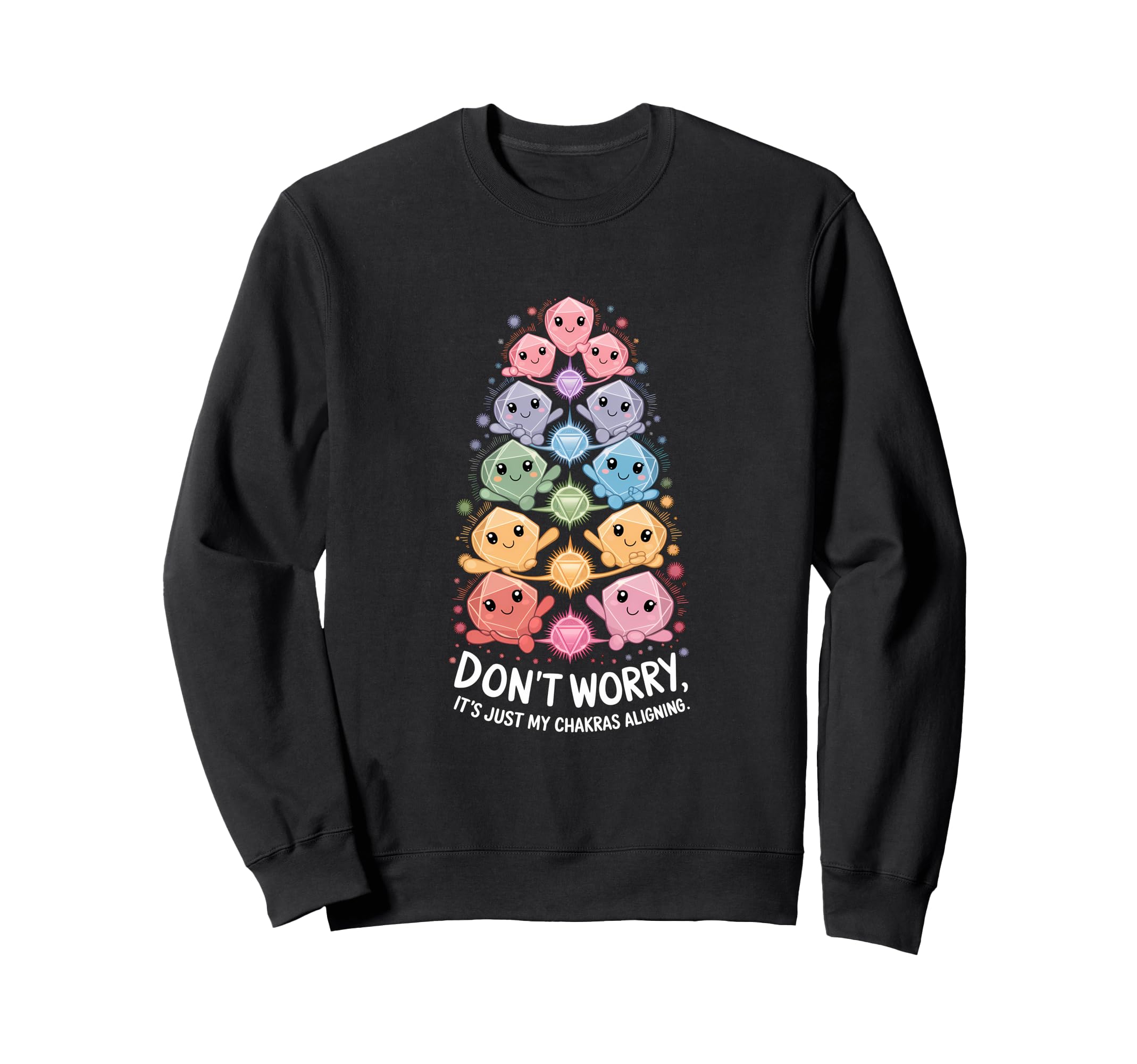 Healing Stone Crystals Energy Sweatshirt - Graphic Print Men Women - T-Shirt, Sweatshirt, Hoodie