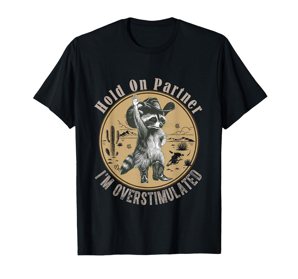 Funny Racoon Cowboy Western T-Shirt - Streetwear Style Unisex - T-Shirt, Sweatshirt, Hoodie