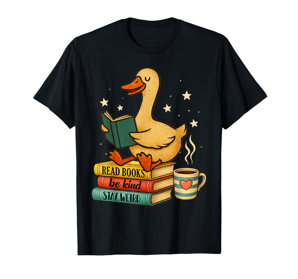 Book Lover Silly Goose Reading T-Shirt - Fun Novelty Design for Adults - T-Shirt, Sweatshirt, Hoodie