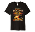Coffee Gets Me Started Jesus Keeps T-Shirt - Fun Novelty Design for Adults - T-Shirt, Sweatshirt, Hoodie