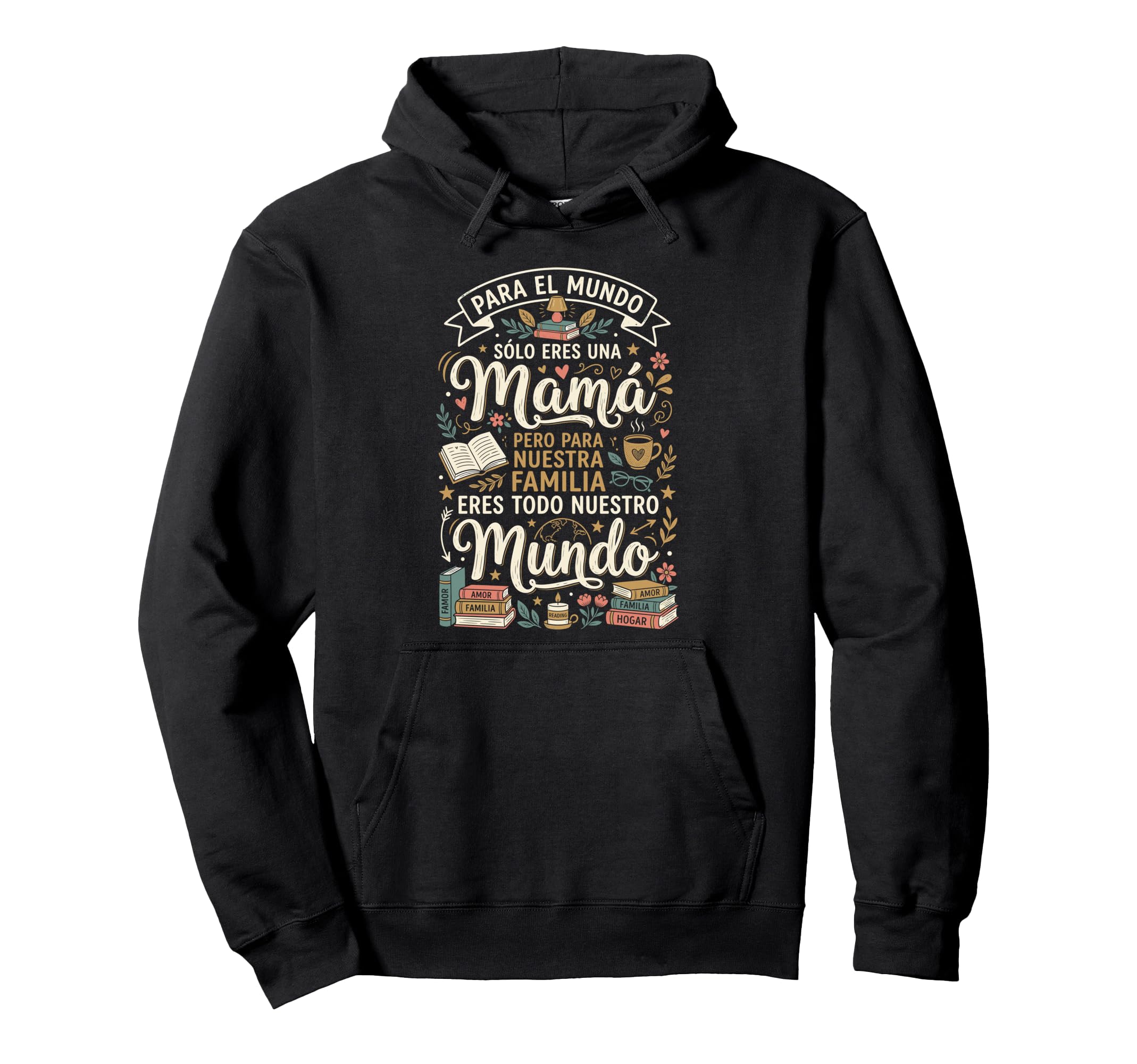 Spanish Mama Mothers Day Book Lover Hoodie - Aesthetic Graphic Men Women - T-Shirt, Sweatshirt, Hoodie