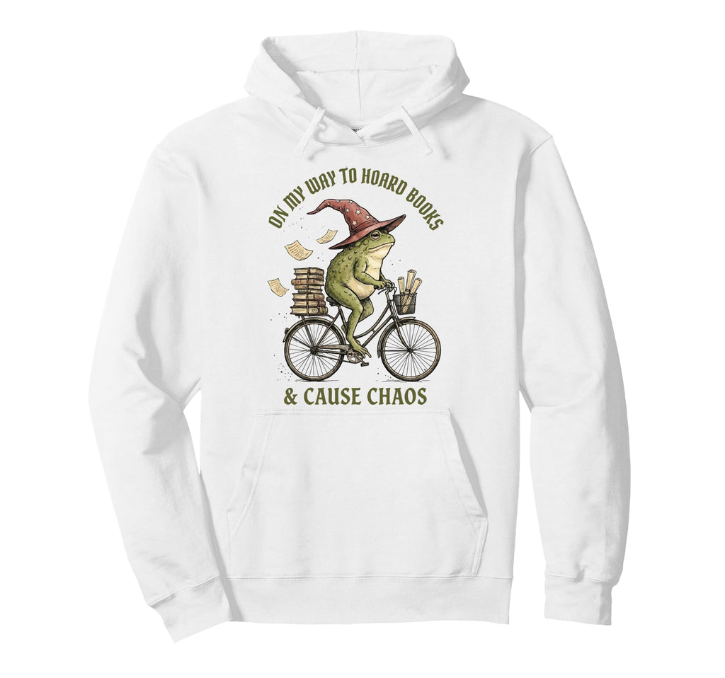 My Way To Hoard Books And Cause Chaos Hoodie - Custom Art Print Men Women - T-Shirt, Sweatshirt, Hoodie