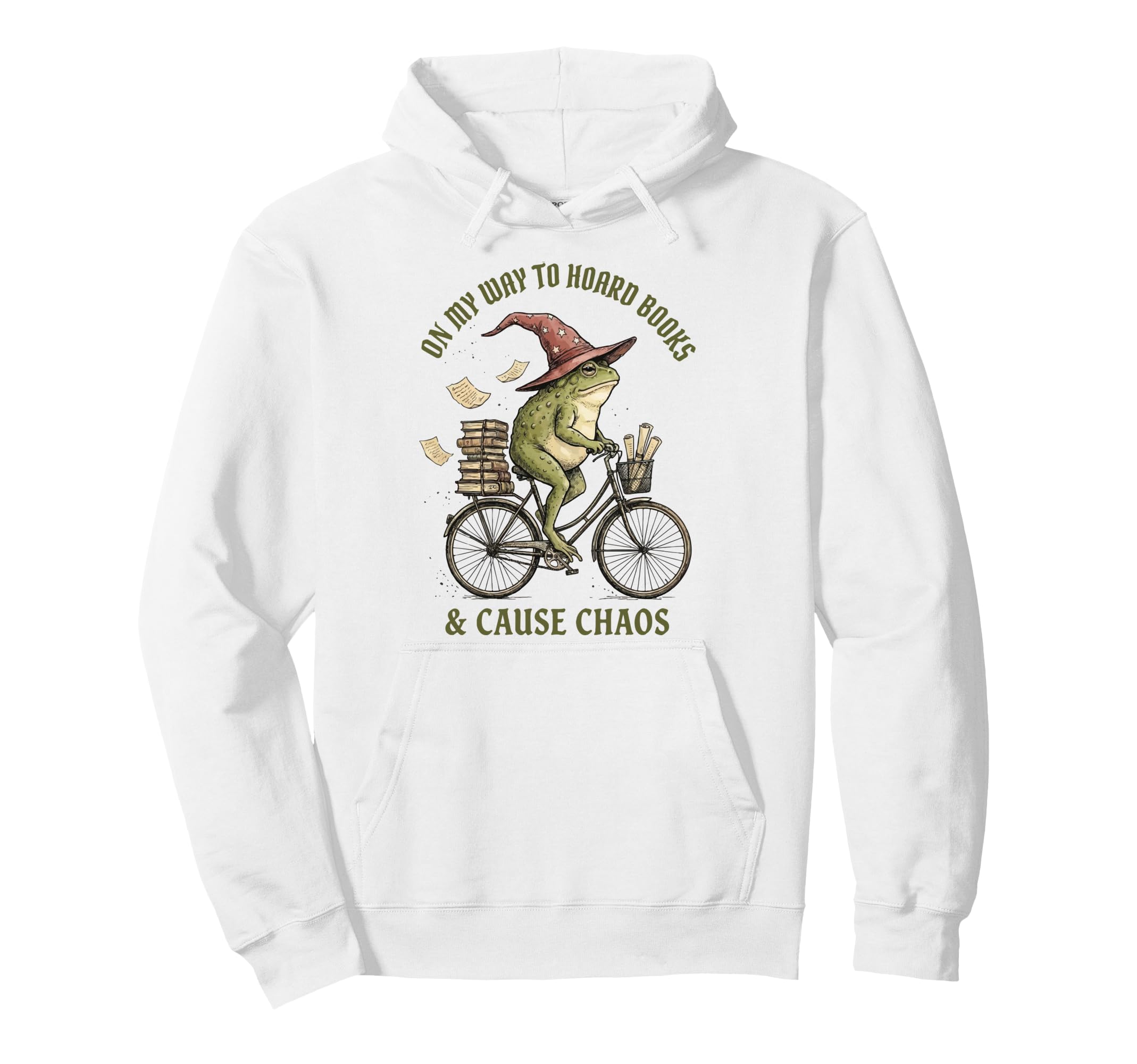 My Way To Hoard Books And Cause Chaos Hoodie - Custom Art Print Men Women - T-Shirt, Sweatshirt, Hoodie
