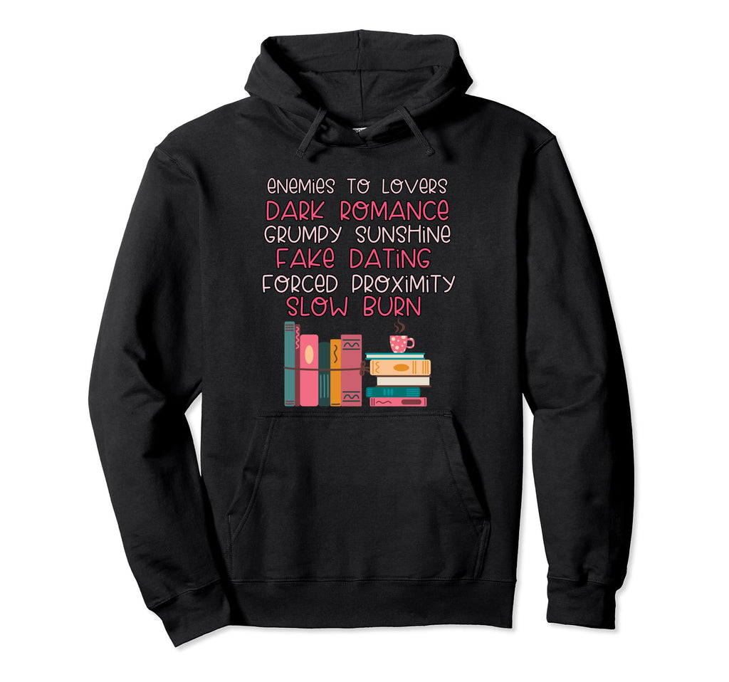 Bibliophile Romance Book Genre Hoodie - Novelty Apparel Unisex - T-Shirt, Sweatshirt, Hoodie