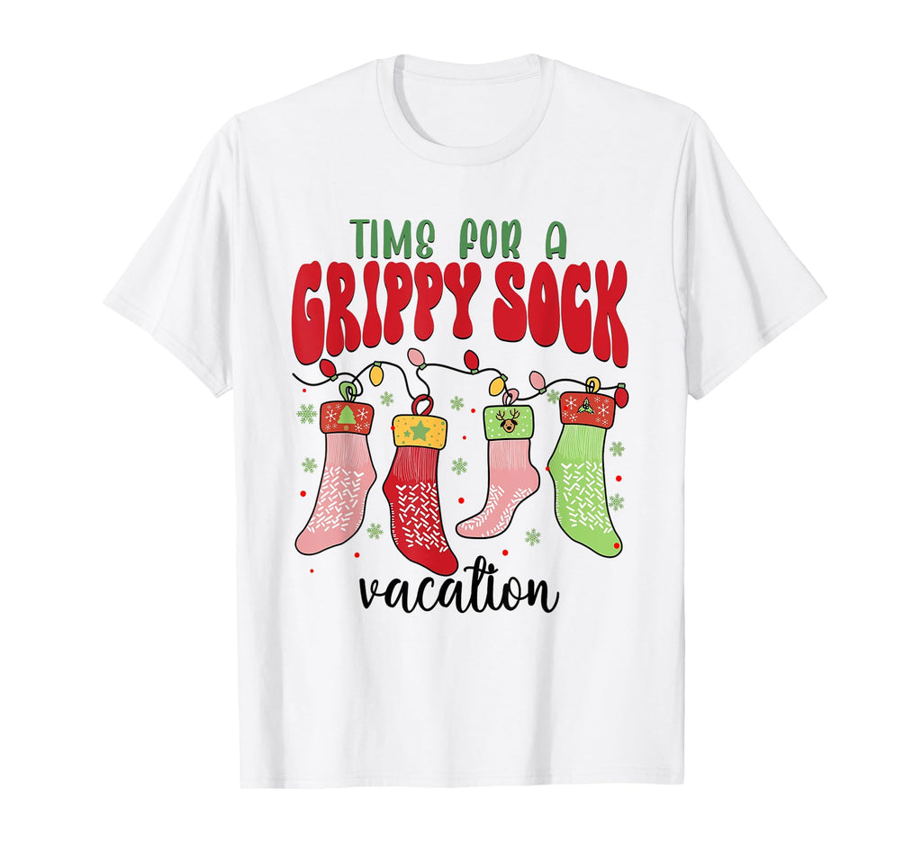 Grippy Sock Vacation Mental Health T-Shirt - Streetwear Style Unisex - T-Shirt, Sweatshirt, Hoodie