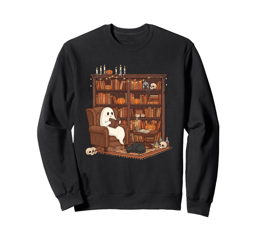 Ghost Reading Book Nerds Sweatshirt - Casual Everyday Wear for Adults - T-Shirt, Sweatshirt, Hoodie