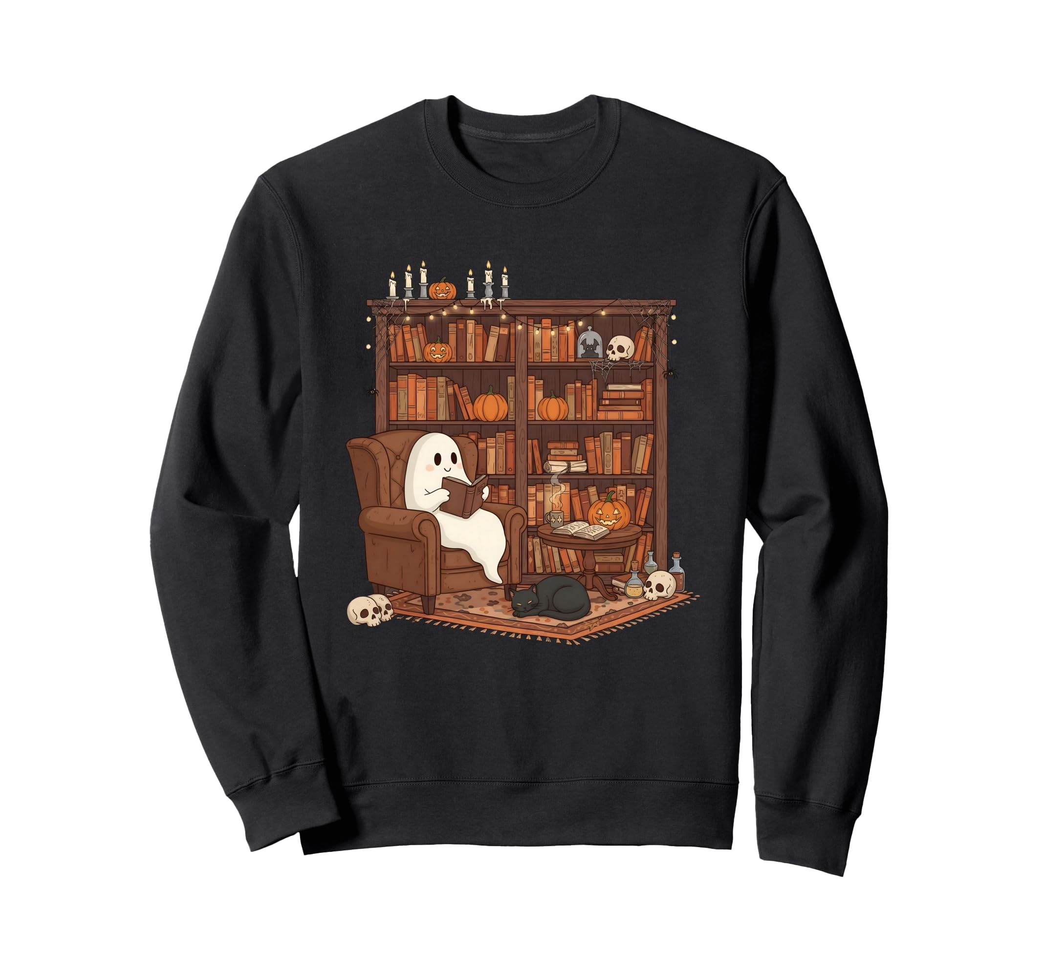 Ghost Reading Book Nerds Sweatshirt - Casual Everyday Wear for Adults - T-Shirt, Sweatshirt, Hoodie