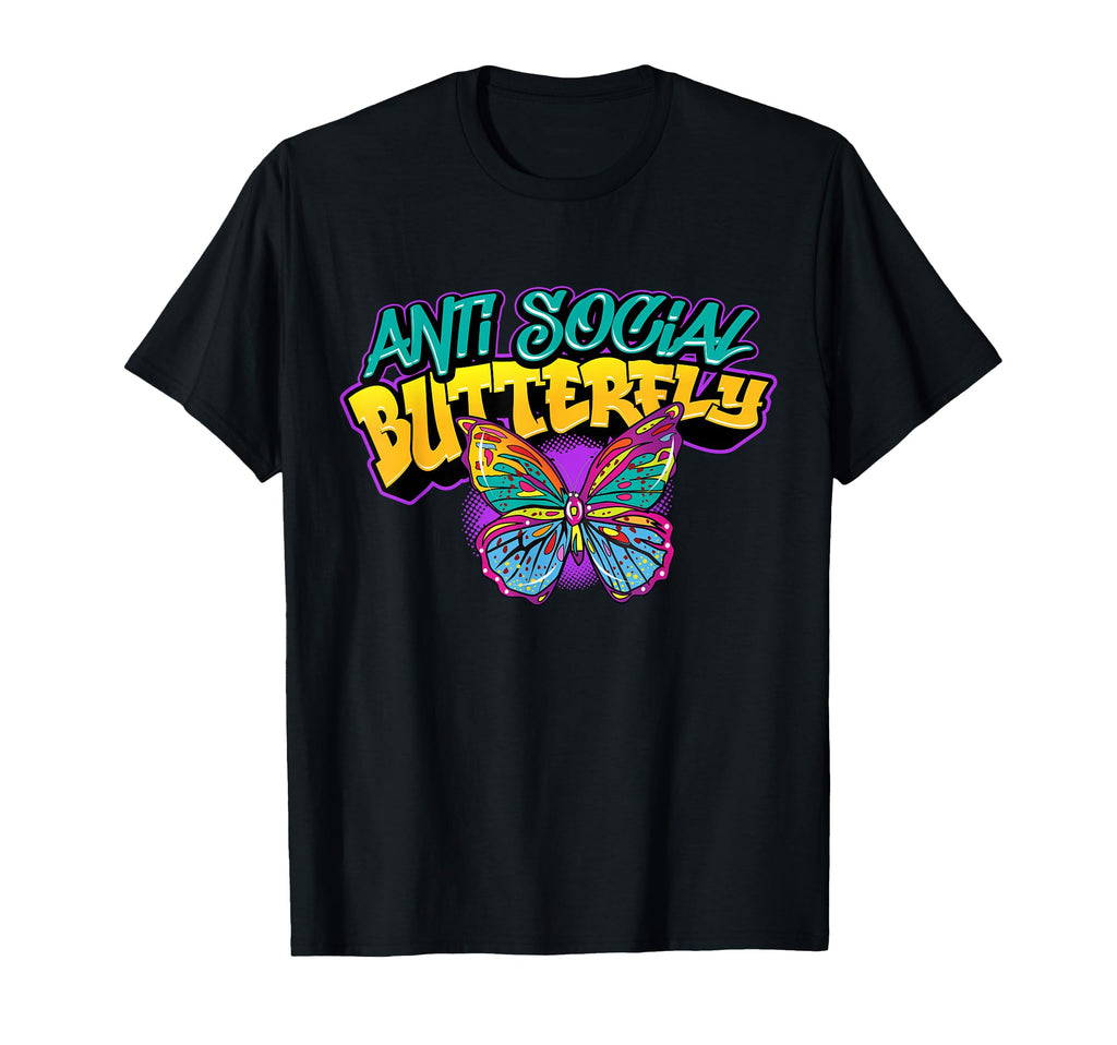 Graffiti Art Colorful Antisocial T-Shirt - Unique Graphic for Adults - T-Shirt, Sweatshirt, Hoodie