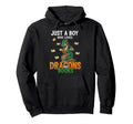 Just Who Loves Dragons And Books Reading Hoodie - Trendy Graphic Unisex - T-Shirt, Sweatshirt, Hoodie