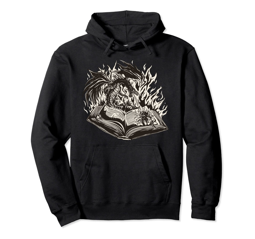 Dragon Book Readers Fantasy Novels Hoodie - Custom Art Print Men Women - T-Shirt, Sweatshirt, Hoodie