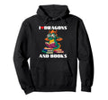 Dragon Reading I Love Dragons And Hoodie - Aesthetic Graphic Men Women - T-Shirt, Sweatshirt, Hoodie