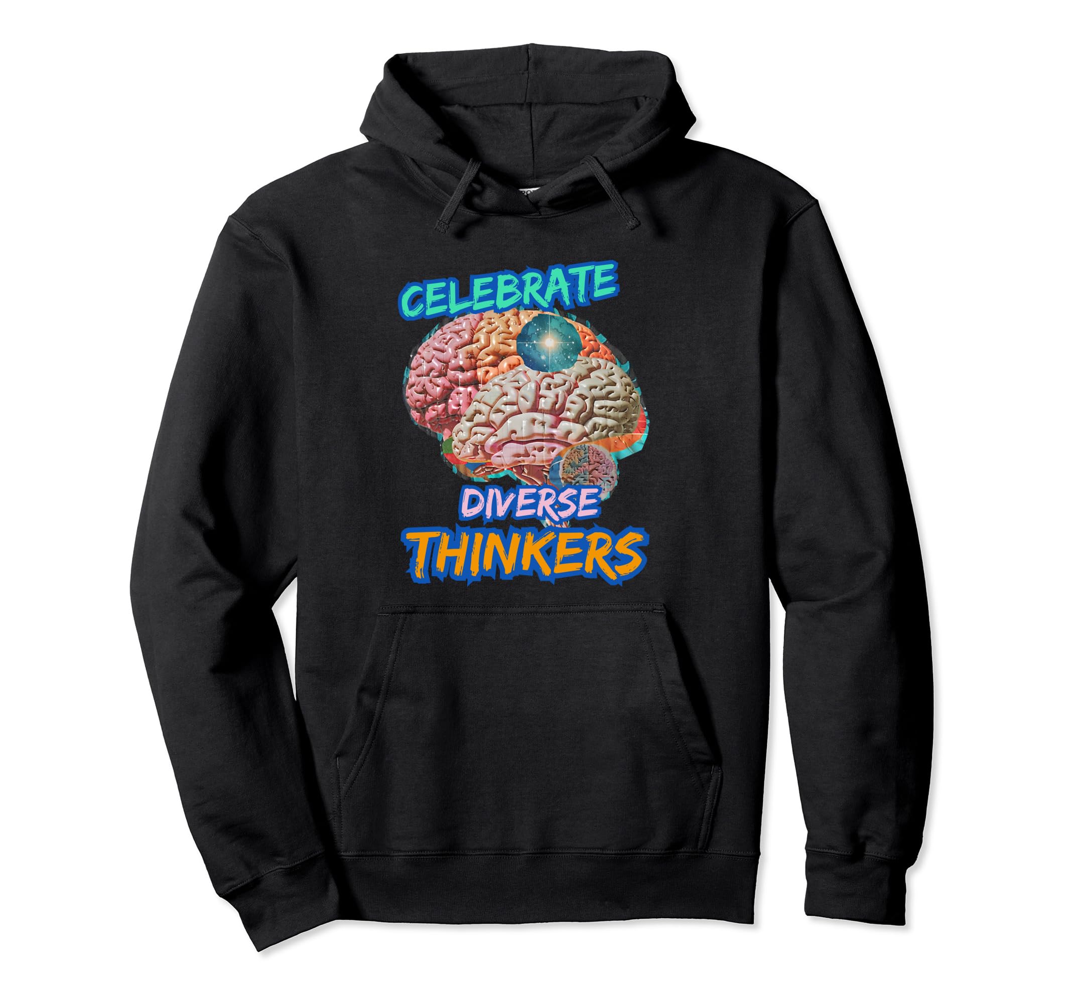 Celebrate Diverse Thinkers Autism Adhd Hoodie - Custom Art Print Unisex - T-Shirt, Sweatshirt, Hoodie