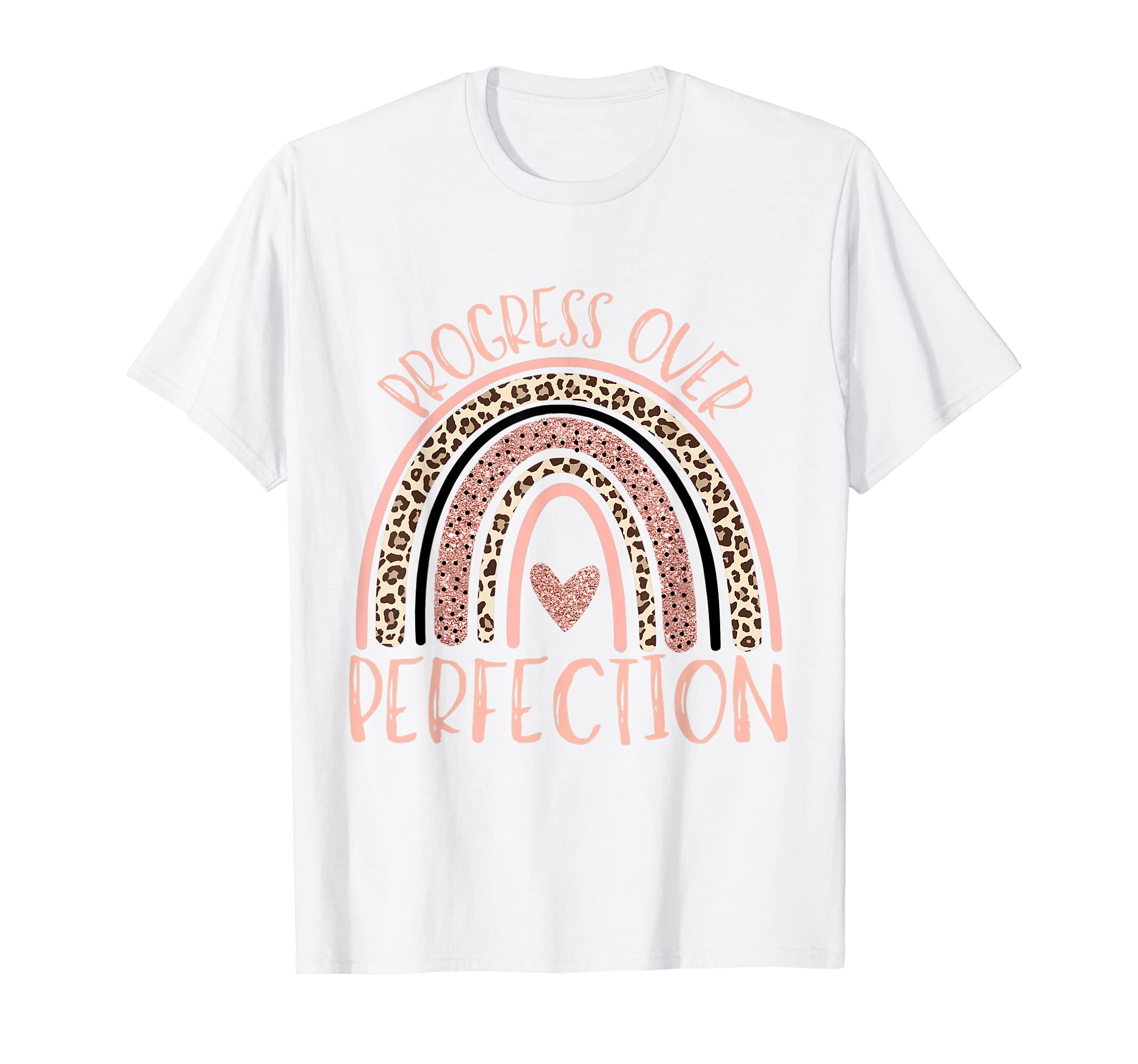 Progress Over Perfection Motivational Back T-Shirt - Trendy Graphic Unisex - T-Shirt, Sweatshirt, Hoodie