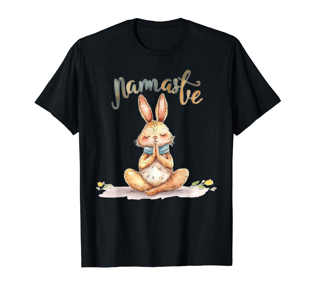 Namaste Rabbit Spiritual Meditation T-Shirt - Minimalist Print Men Women - T-Shirt, Sweatshirt, Hoodie