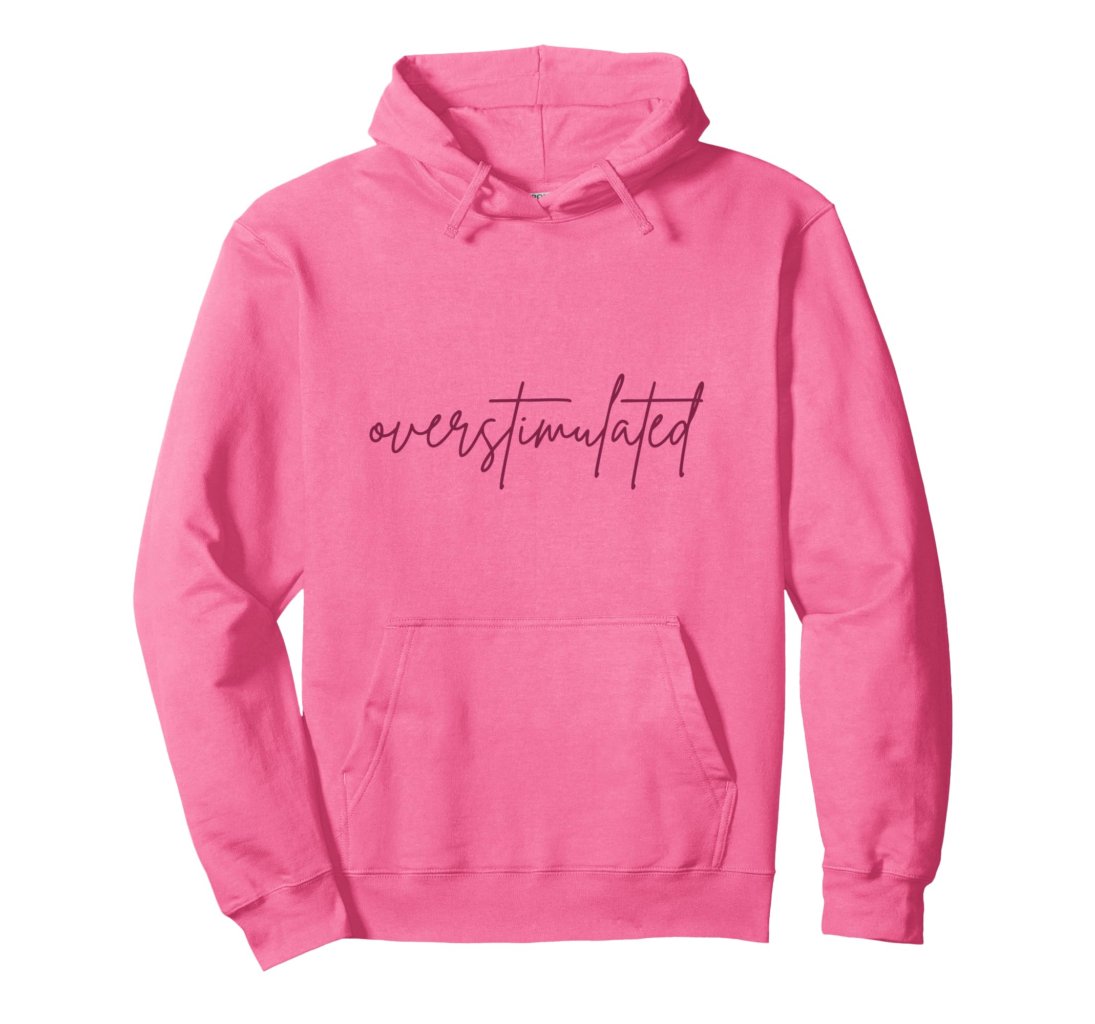 Overstimulated Mental Health Awareness Hoodie - Minimalist Print Men Women - T-Shirt, Sweatshirt, Hoodie