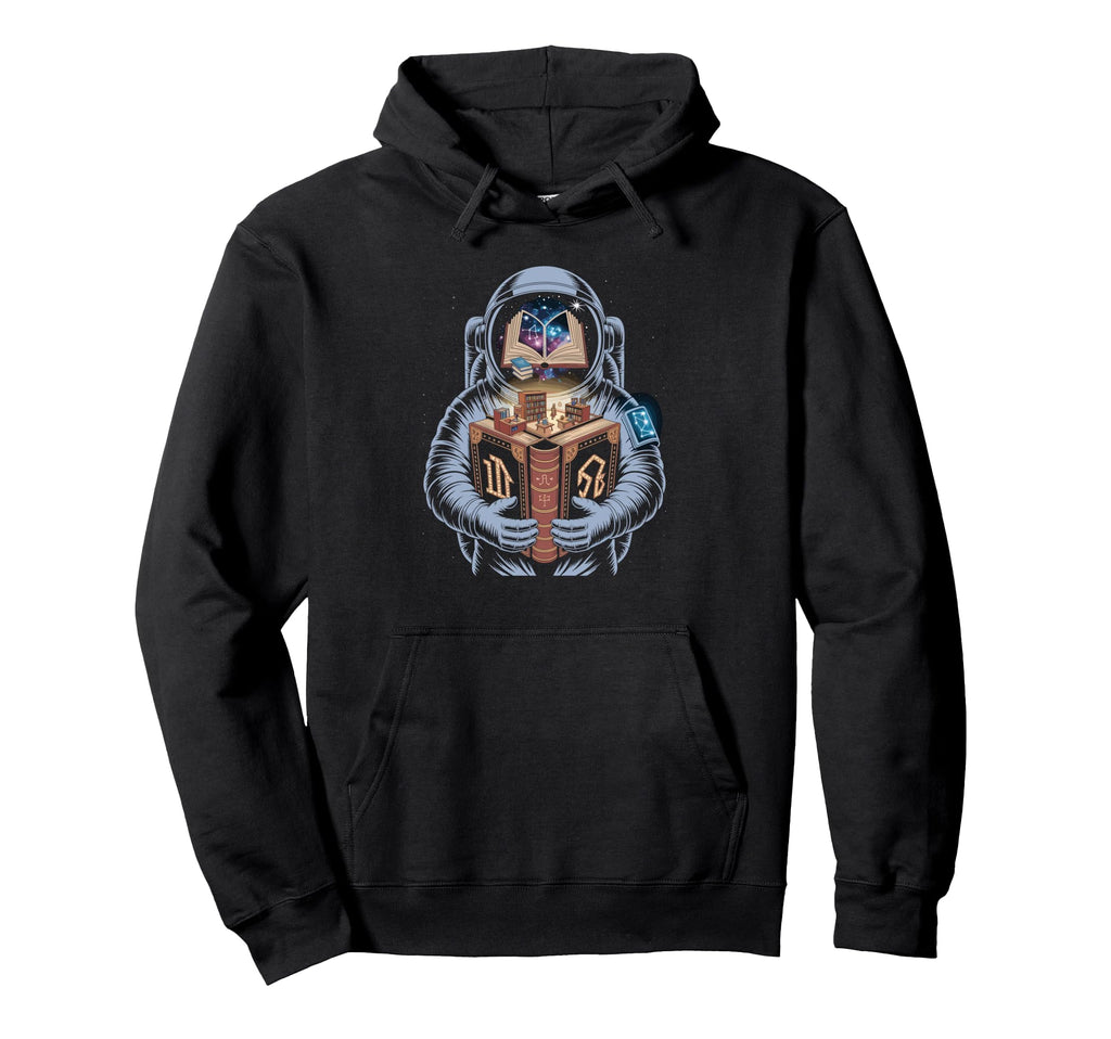 Space Bibliophile Discovering Hoodie - Fun Novelty Design for Adults - T-Shirt, Sweatshirt, Hoodie