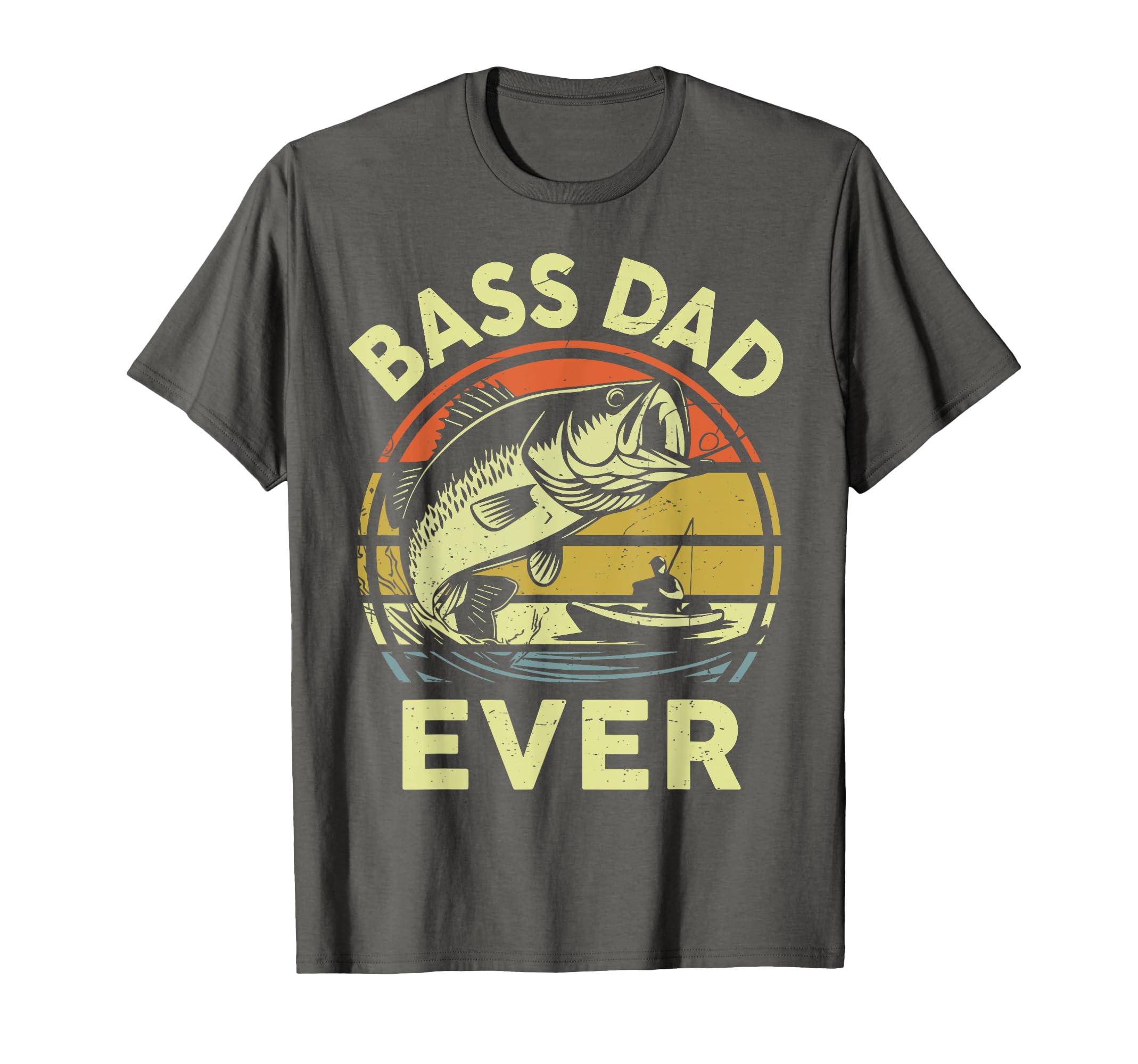 Kayak Fishing Bass Dad Ever Funny T-Shirt - Custom Art Print Unisex - T-Shirt, Sweatshirt, Hoodie