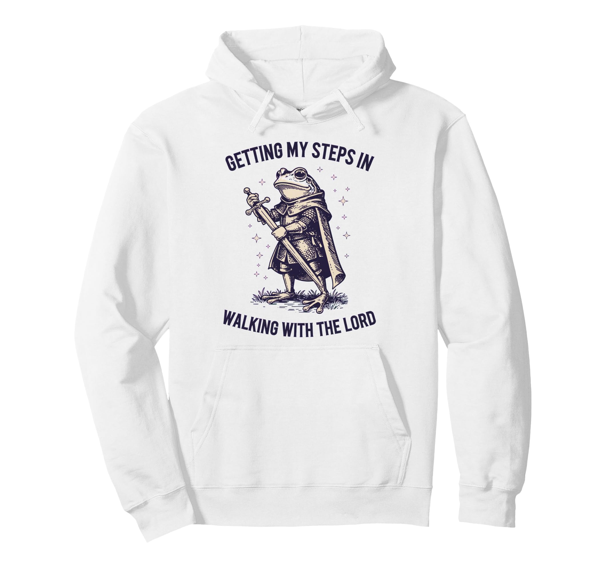 Getting My Steps Walking Lord Frog Hoodie - Casual Everyday Wear Unisex - T-Shirt, Sweatshirt, Hoodie