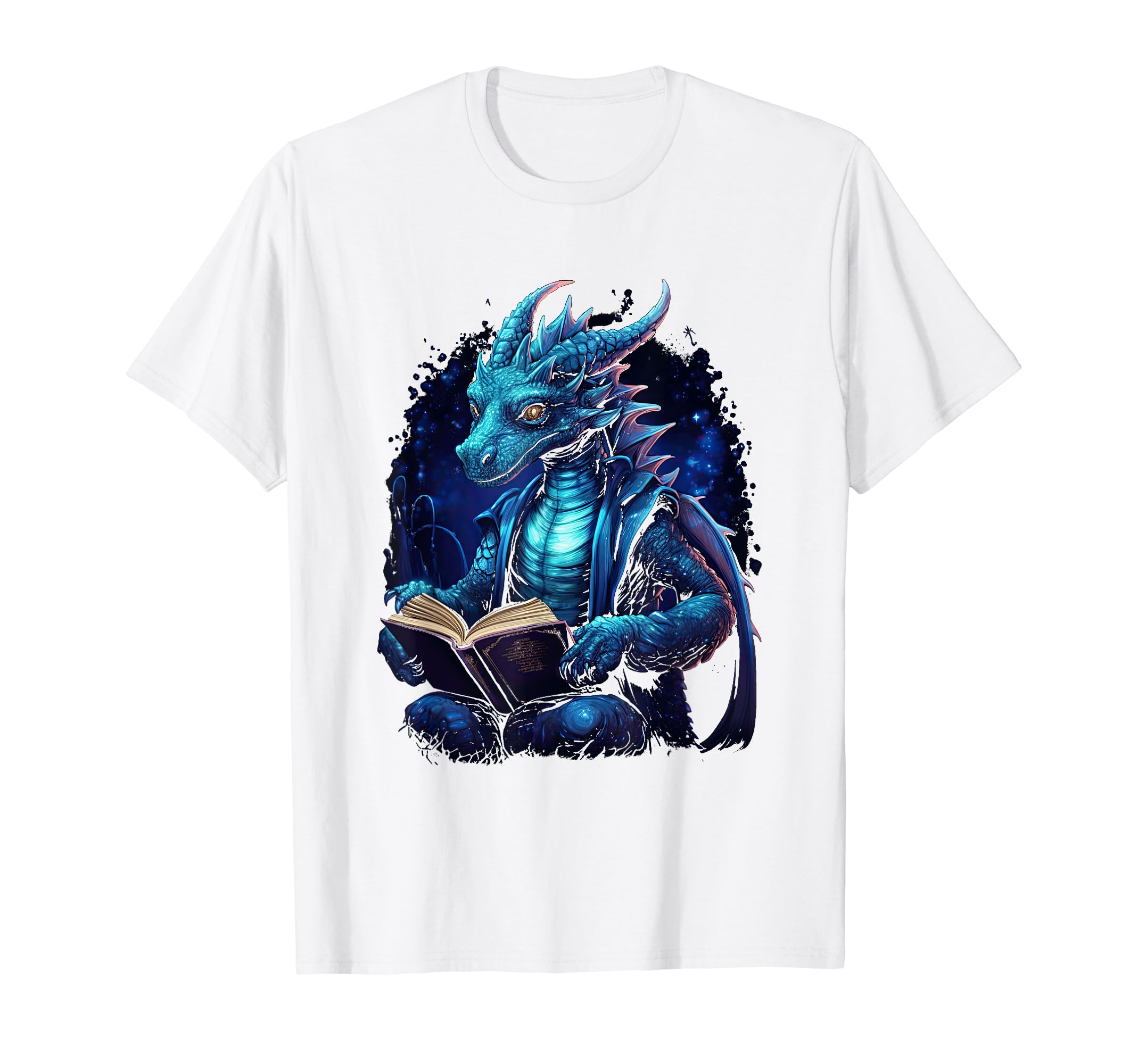 Book Dragon Reading Books Bookworm T-Shirt - Fun Novelty Design for Adults - T-Shirt, Sweatshirt, Hoodie
