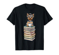 Yorkshire Terrier Reading Books T-Shirt - Custom Art Print for Adults - T-Shirt, Sweatshirt, Hoodie