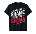 End Shame End Stigma Ribbon T-Shirt - Fun Novelty Design for Adults - T-Shirt, Sweatshirt, Hoodie